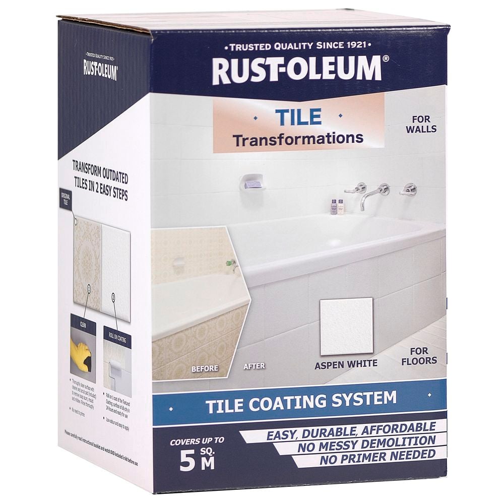 Rust-Oleum Aspen White Tile Transformations Tile Coating System