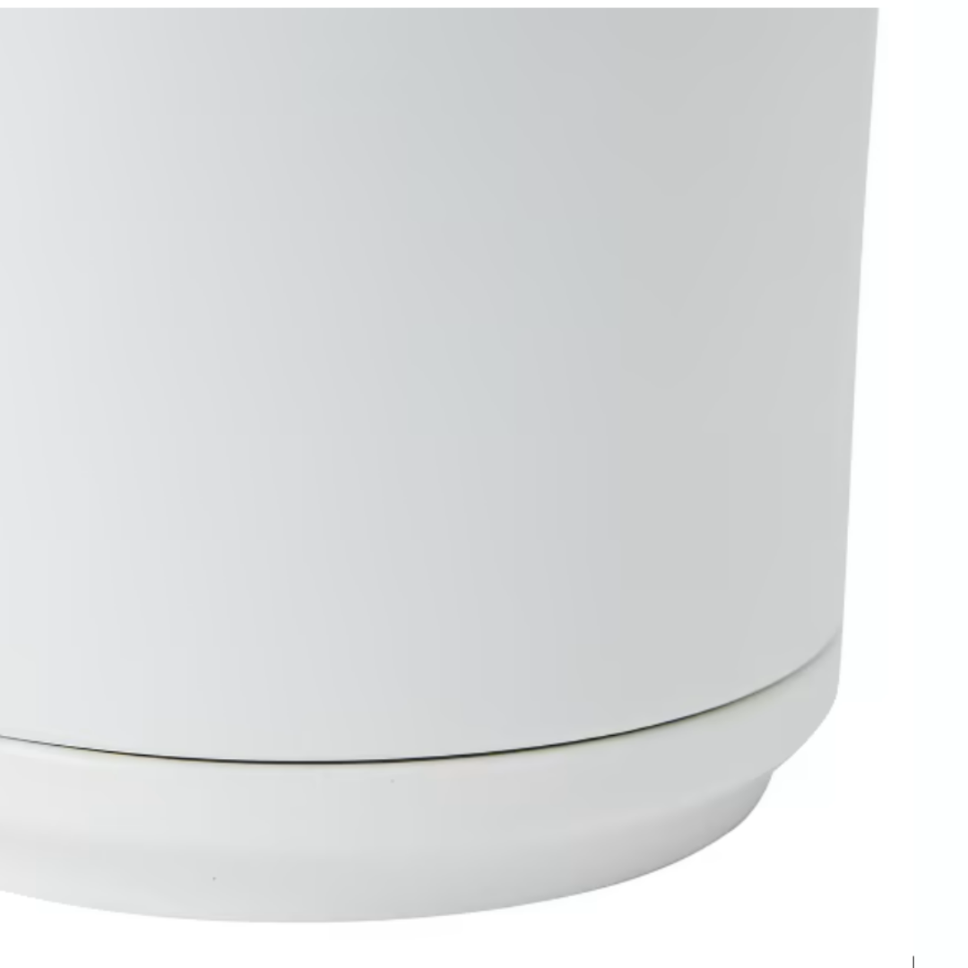 White ceramic pot with saucer