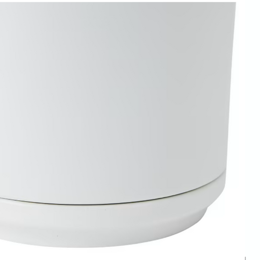 White ceramic pot with saucer